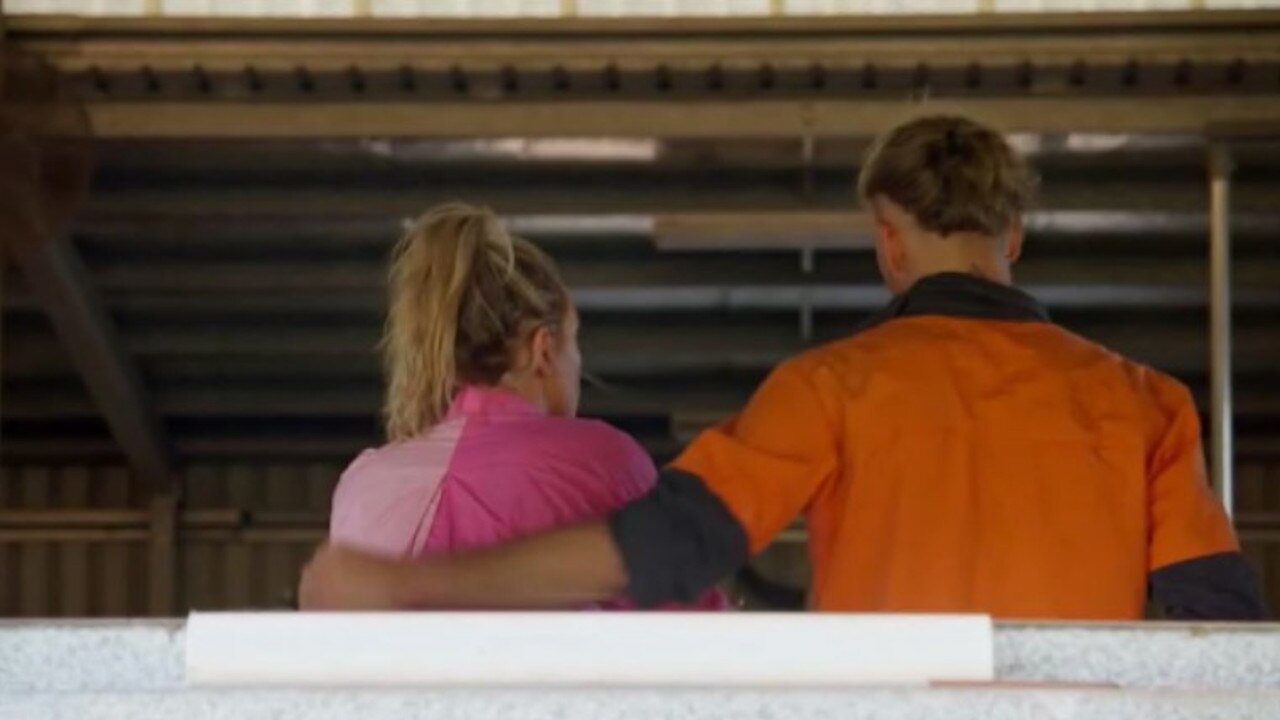 What a comforting hug. Picture: Channel 9