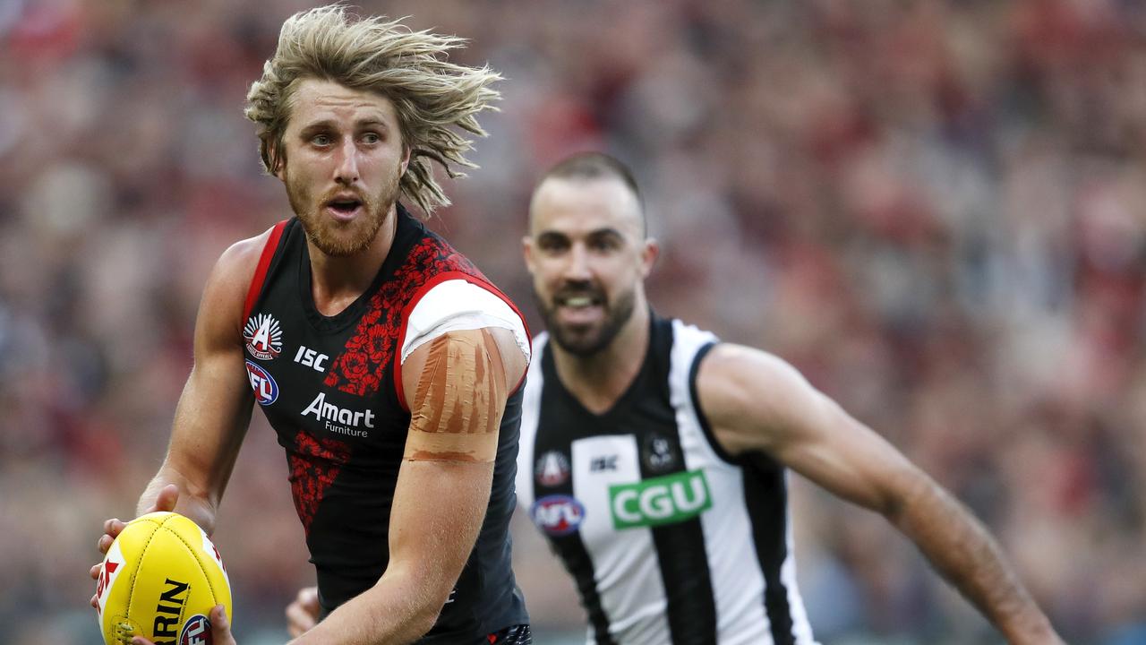 Collingwood and Essendon’s Round 23 clash is set to be featured on Friday night when the floating fixture is confirmed. (Photo by Dylan Burns/AFL Photos)
