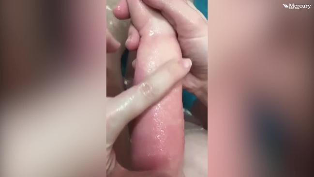 Toddler allergic to tears.