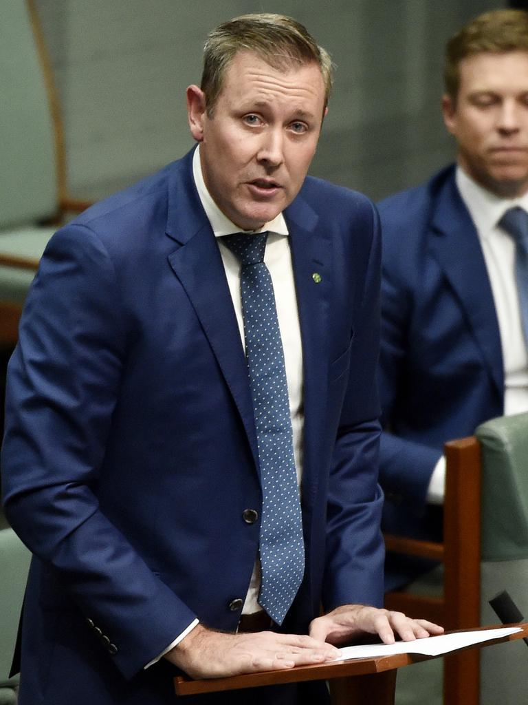 Garth Hamilton during his maiden speech in federal parliament. 15/02/2021