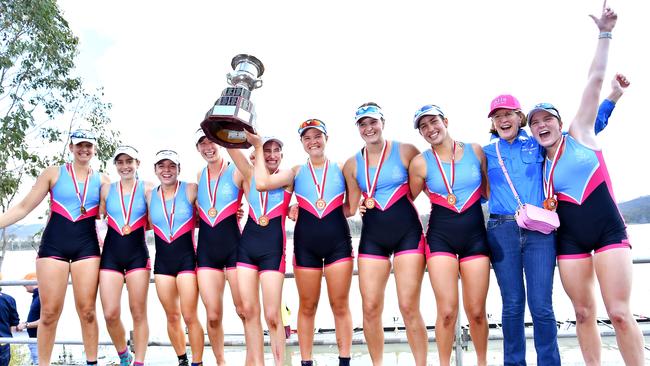 Winners. Open first 8âsAll Hallows schoolAll the action in the Brisbane Schoolgirl rowing association head of river. Saturday August 26, 2023. Picture, John Gass