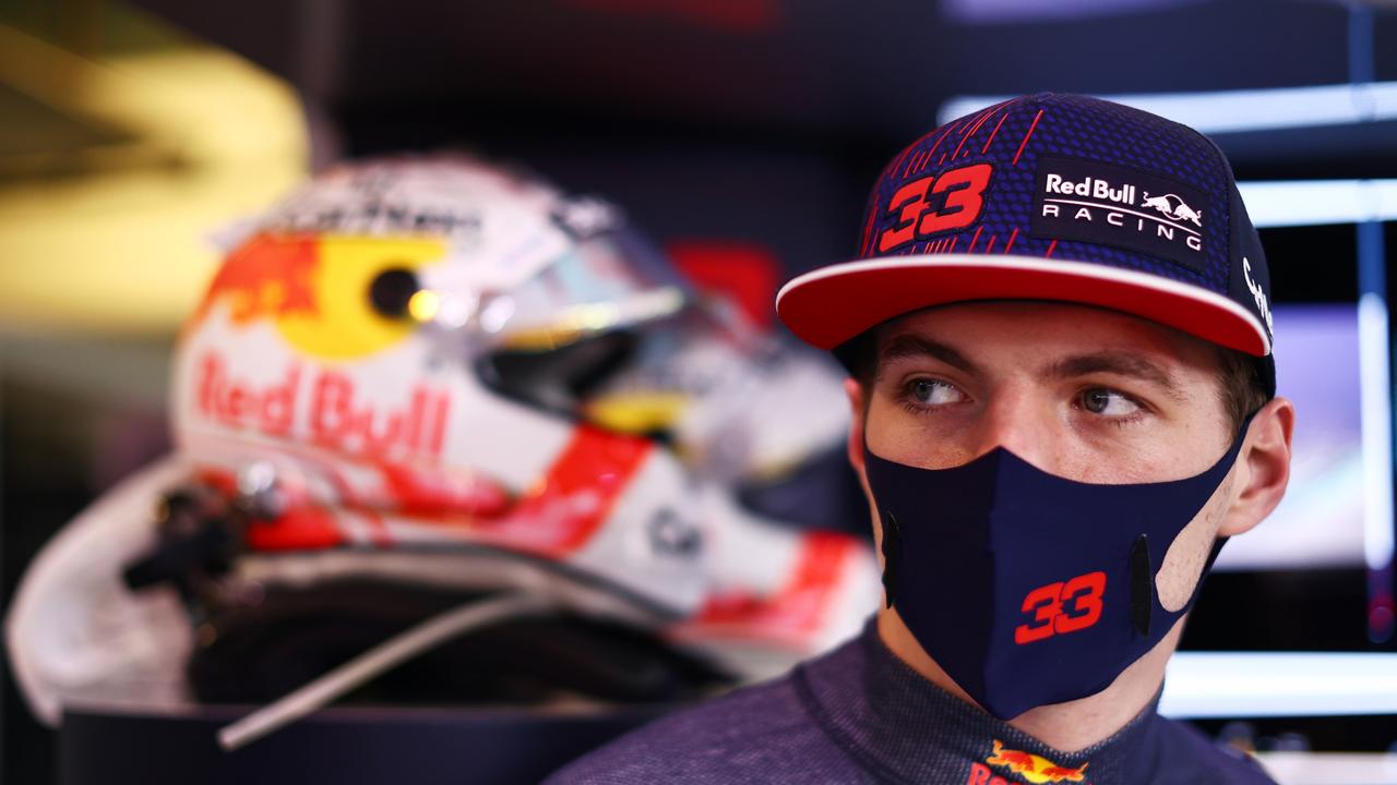 DOHA, QATAR - NOVEMBER 19: Max Verstappen of Netherlands and Red Bull Racing looks on in the garage during practice ahead of the F1 Grand Prix of Qatar at Losail International Circuit on November 19, 2021 in Doha, Qatar. (Photo by Mark Thompson/Getty Images)
