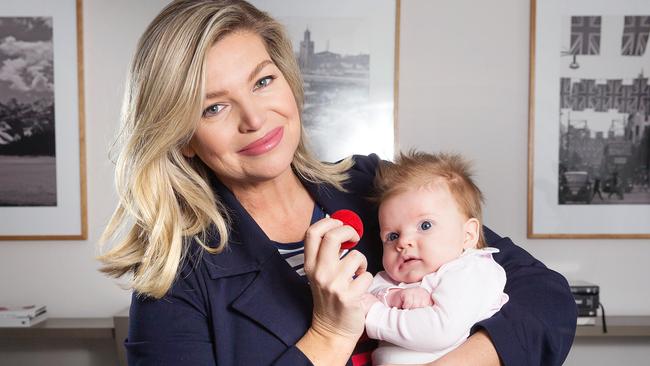 Rebecca Maddern says SIDS was at the front of her mind after having daughter Ruby. Picture: Sarah Matray