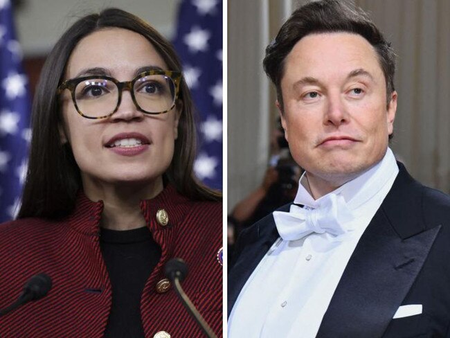 Elon Musk reignites bitter feud with US politician Alexandria Ocasio-Cortez.