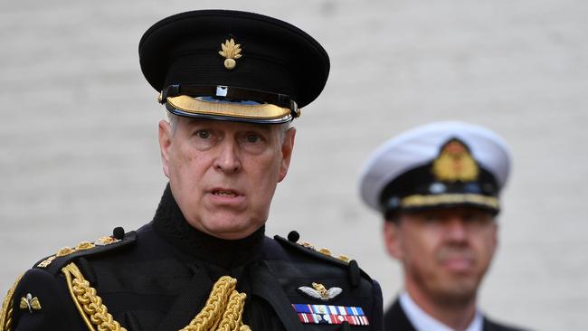 Britain's Prince Andrew, Duke of York, attends a ceremony commemorating the 75th anniversary of the liberation of Bruges in September.