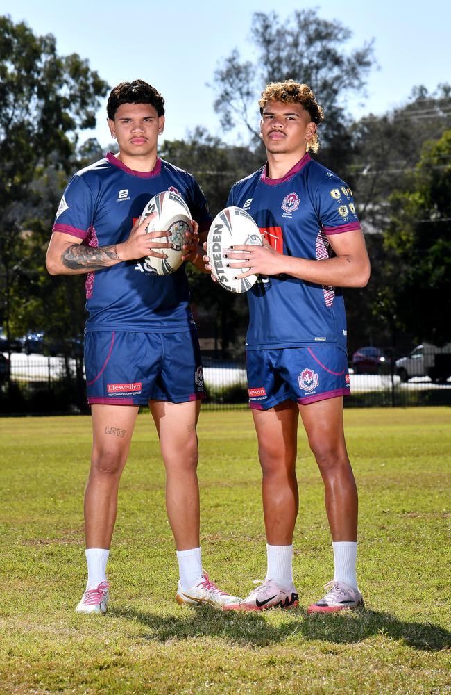 Tarell Indich and Chris Simpson of Ipswich SHS. Picture, John Gass