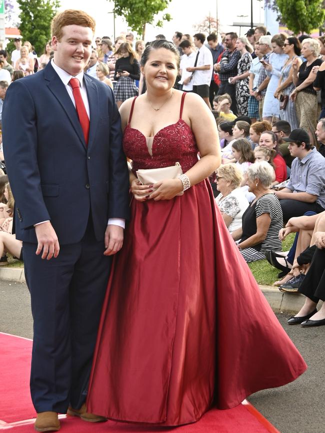 Highfields State Secondary college formal at Highfields Cultural Centre. Larni Quilter and Lachlan Whitaker.