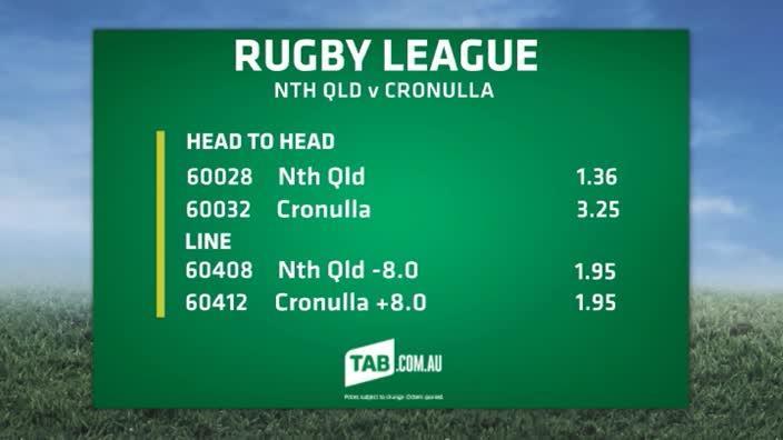 TAB Market Update: NRL Round 1 - NTH QLD V CRONULLA    