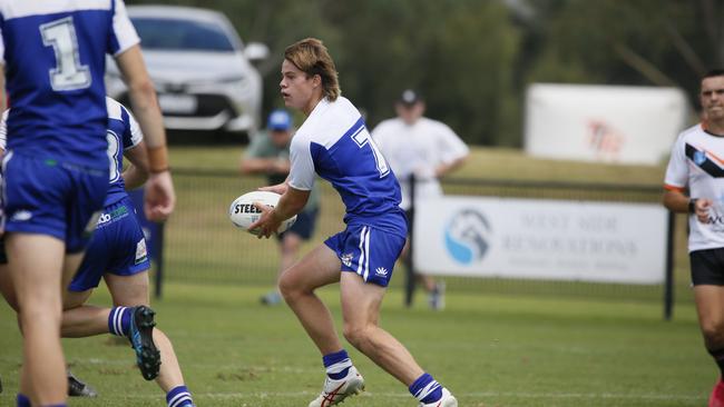 Toby Batten was instrumental in the Dogs’ first win of the season. Picture: Warren Gannon Photography