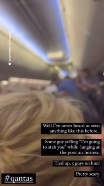 Man detained on Qantas flight