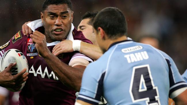 Petero Civoniceva (ball) during NSW v Queensland State of Origin Game 2 at Suncorp Stadium, Brisbane.