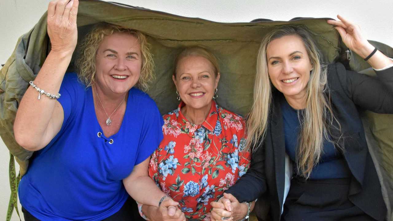 RAISING AWARENESS: Noosa MP Sandy Bolton (middle) will participate in the upcoming Vinnies Community Sleepout. Picture: Caitlin Zerafa