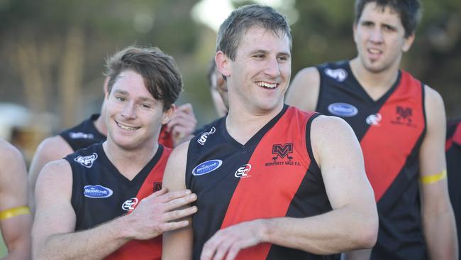 Scott Pollard after kicking the last goal in his last game. Picture: File