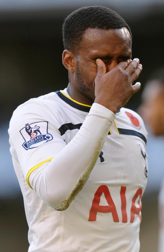 Tottenham Hotspur's English defender Danny Rose reacts.