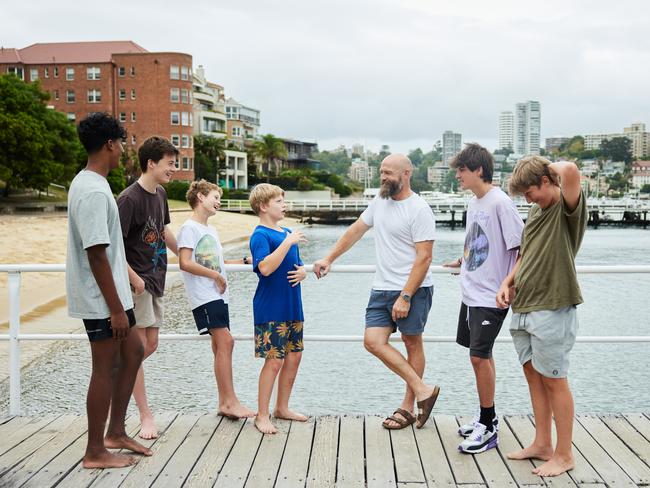 Cranbrook boarders at Red Leaf Pool, Double Bay