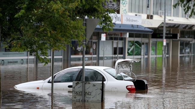 Port Macquarie’s town centre was under water. Picture: Nathan Edwards