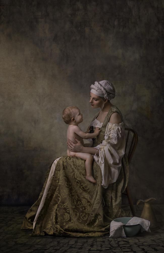 A medieval-style family portrait capturing 