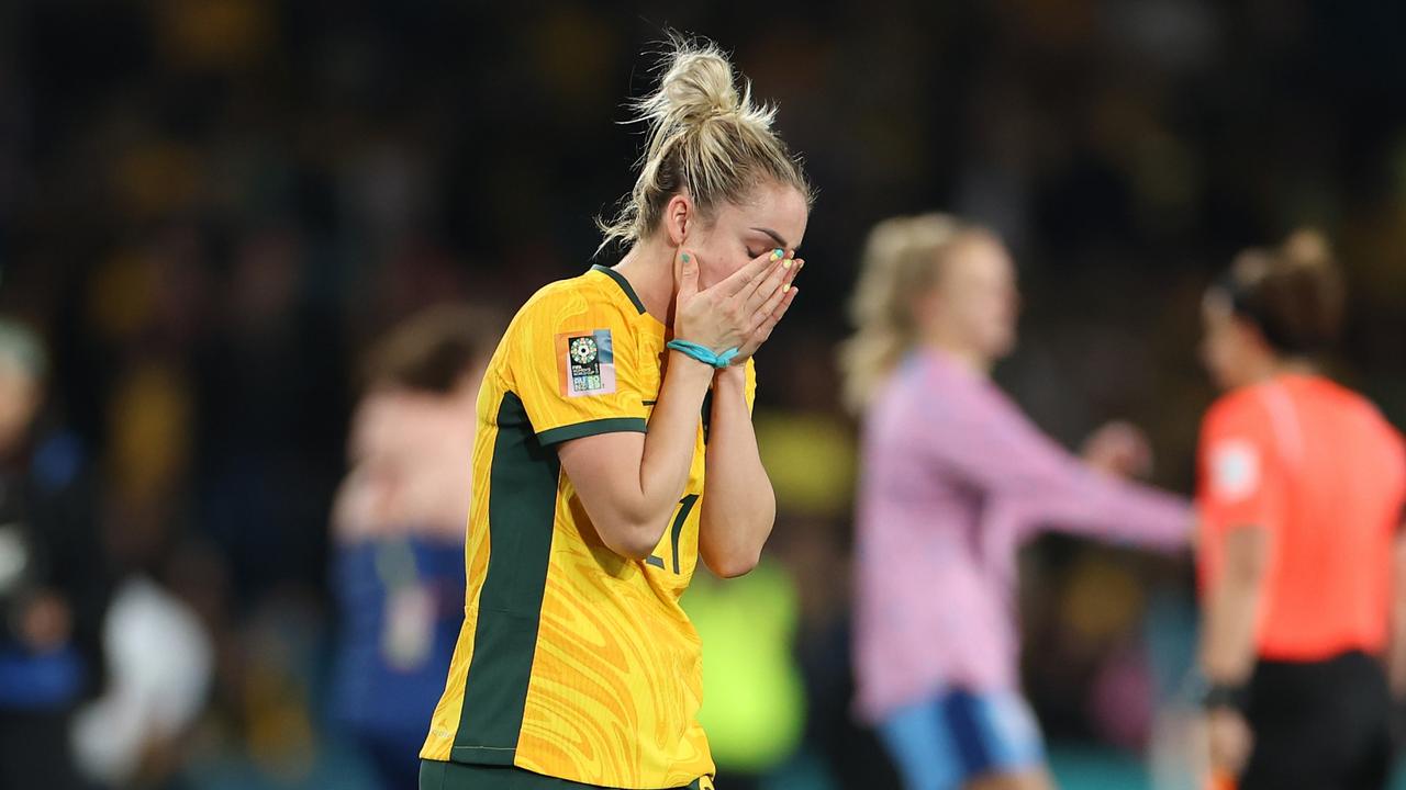 Brutal scenes at full-time. Photo by Catherine Ivill/Getty Images