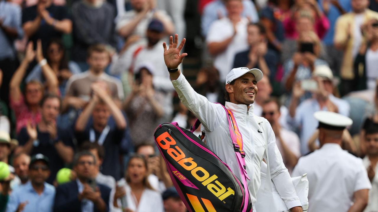 Spain's Rafael Nadal waves to the crowd after reaching yet another grand slam semi-final. Picture: AFP