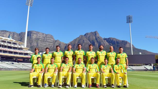 The Australian cricket team at Newlands in Cape Town for their T20 against South Africa