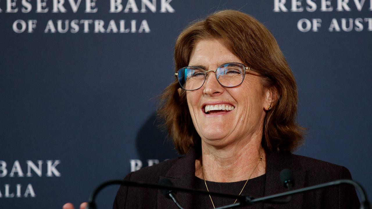 Reserve Bank Governor Michele Bullock during a press conference following Tuesdays decision to keep interest rates on hold. Picture: NewsWire / Nikki Short