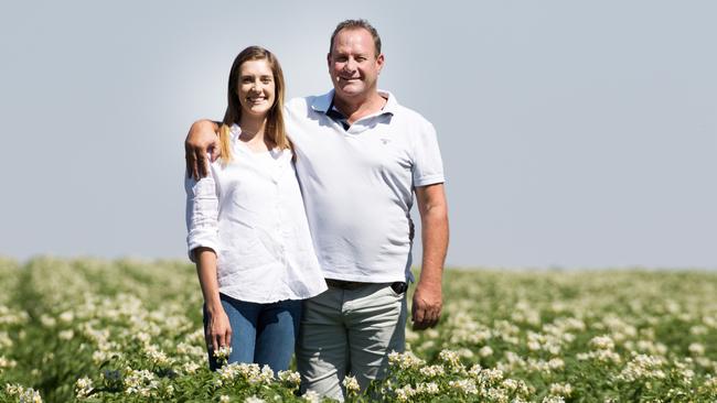 Renee Pye and her father Mark Pye, of the Pye Group. Picture: AUSVEG