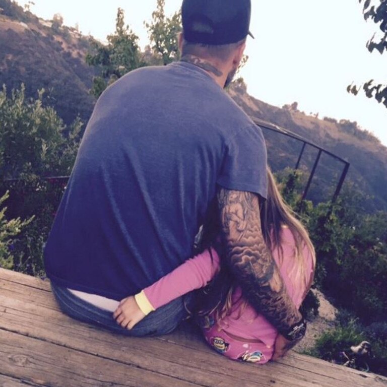 Check out their sweet daddy-daughter moments on social media ... “Love and kisses from Los Angeles” Picture: Victoria Beckham/Instagram