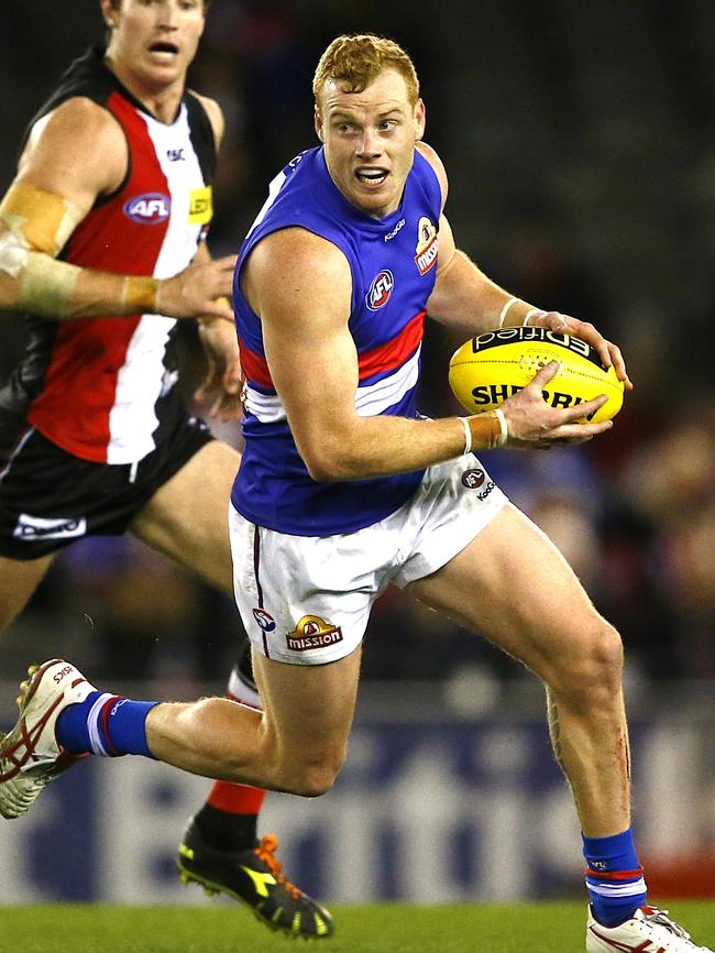 Brownlow medallist Adam Cooney on the burst for Western Bulldogs. Picture: Wayne Ludbey 