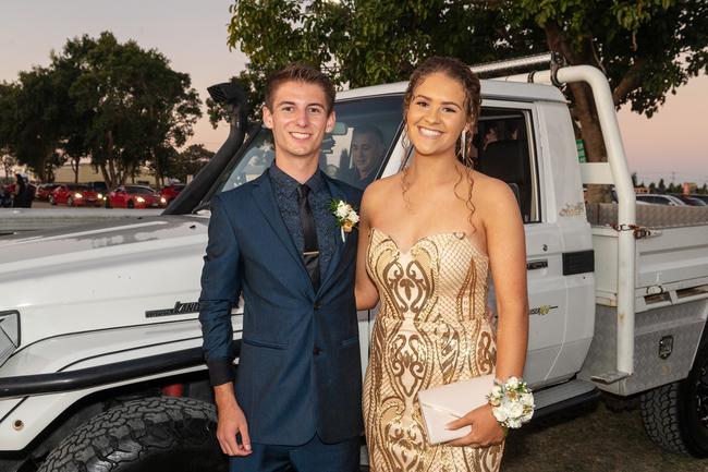 Koby Townsend and Jaydah Bullemor at the Mirani State High School year 12 Formal.Picture: Michaela Harlow