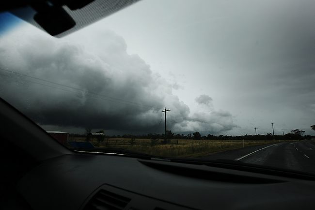 <p>A massive storm cell moves across the north west towards Horsham.</p> <p>Picture: Ben Swinnerton</p>