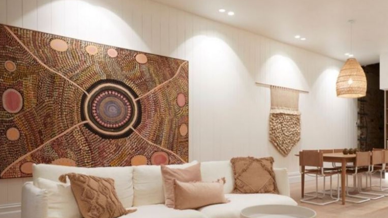 The indigenous artwork throughout their Block home pays homage to Andy’s heritage.