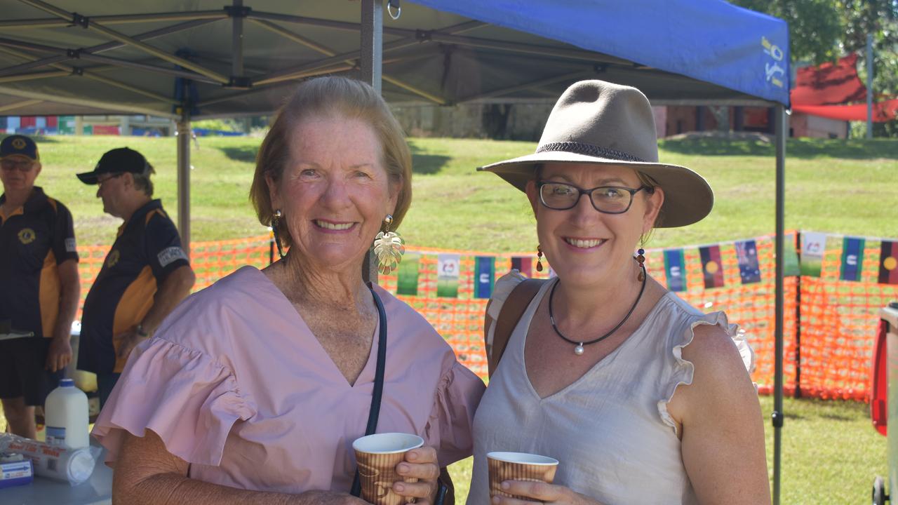 Margaret Rollings and Sally Joyce  at the Australia Day ceremony in Kygole.