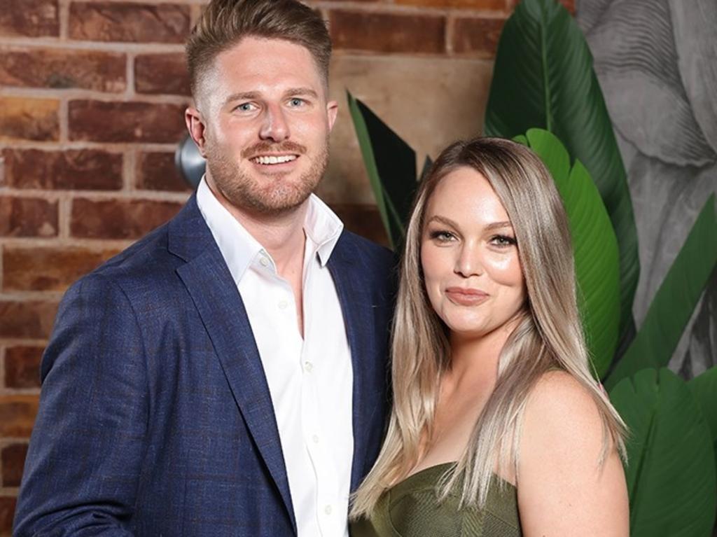 Married At First Sight couple Bryce Ruthven and Melissa Rawson. Picture: Channel 9.