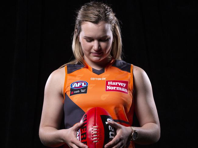 Alyce Parker of the Giants was the club’s first pick. Pic: AAP