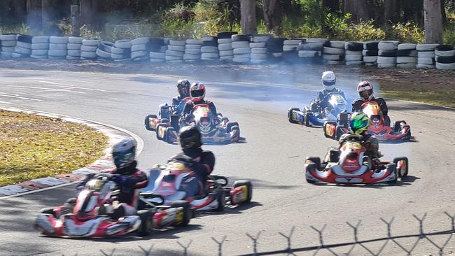 Action at Coffs Harbour Kart Racing Club. Picture: Coffs Harbour Kart Racing Club/Facebook