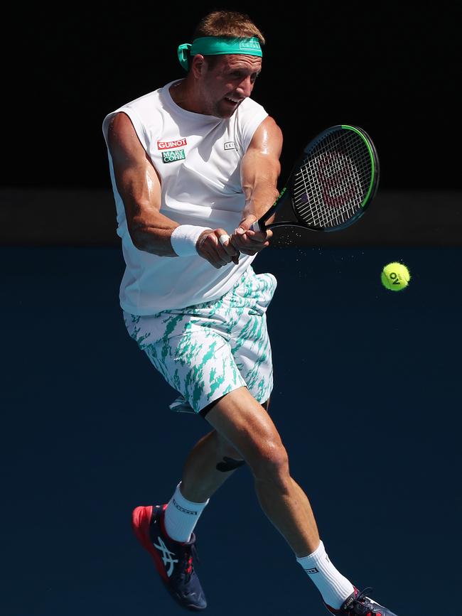 US player Tennys Sandgren also tested positive earlier in the week. Picture: Getty