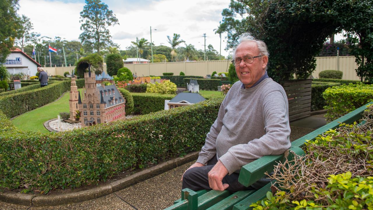 Tom Hartsuyker in the mini Dutch village.