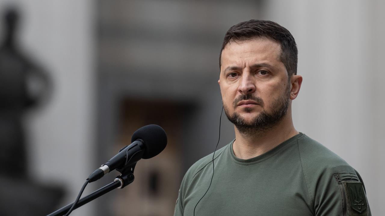 Ukrainian President Volodymyr Zelensky has been involved in a car crash in Kyiv. Picture: Alexey Furman/Getty Images