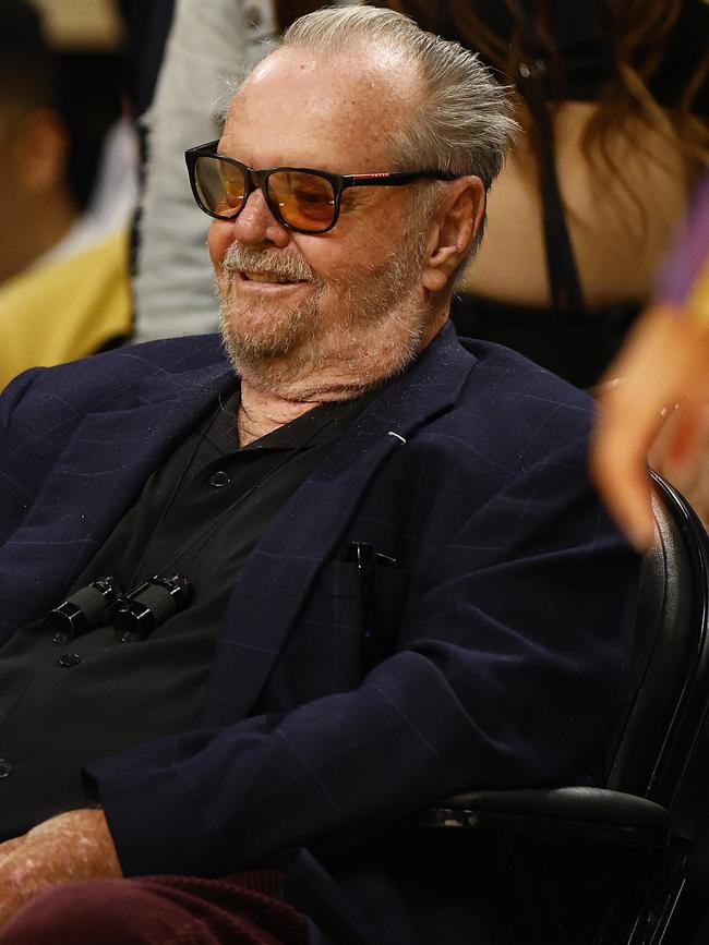 Nicholson’s last public appearance, at an April 2023 basketball game. Picture: Ronald Martinez/Getty