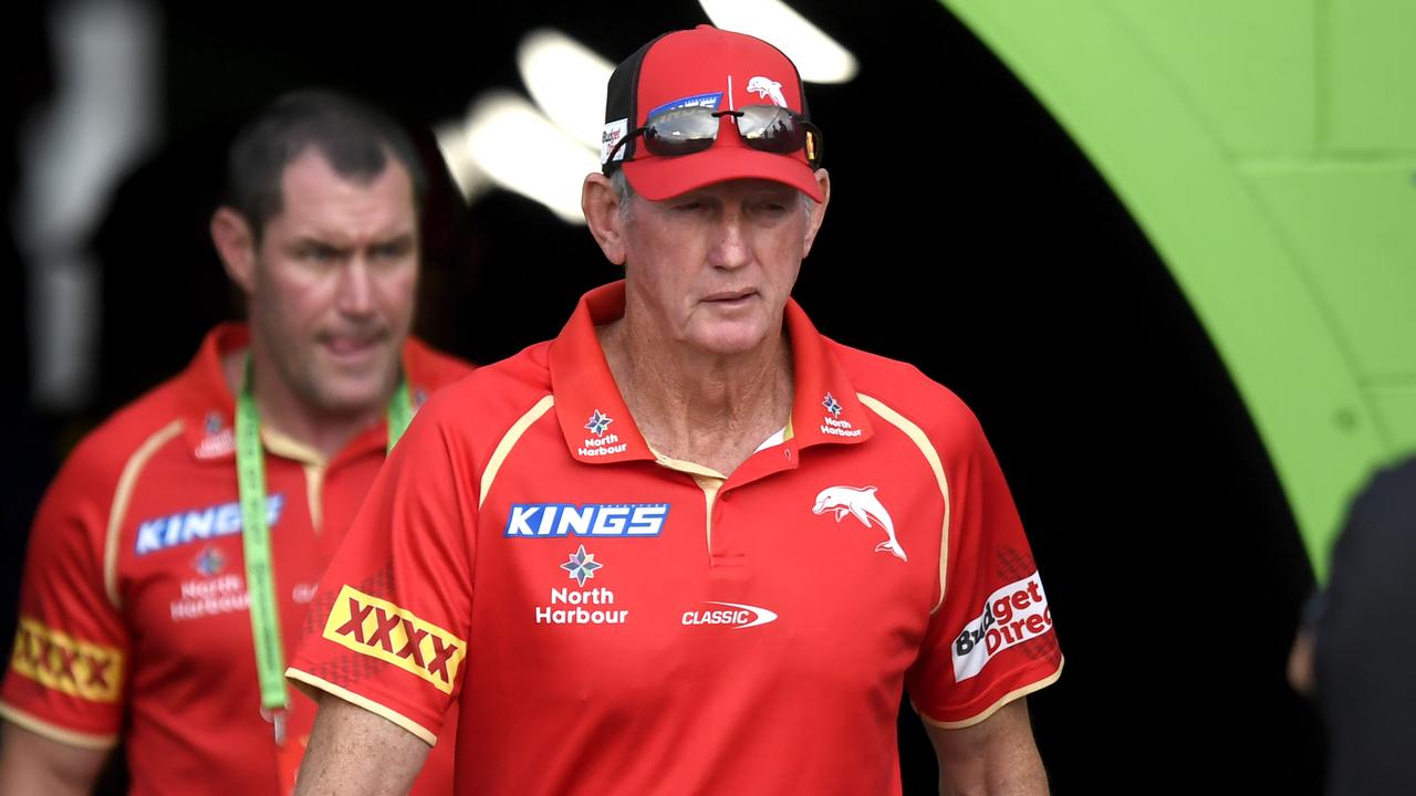 Wayne Bennett and Kristian Woolf. Picture: NRL