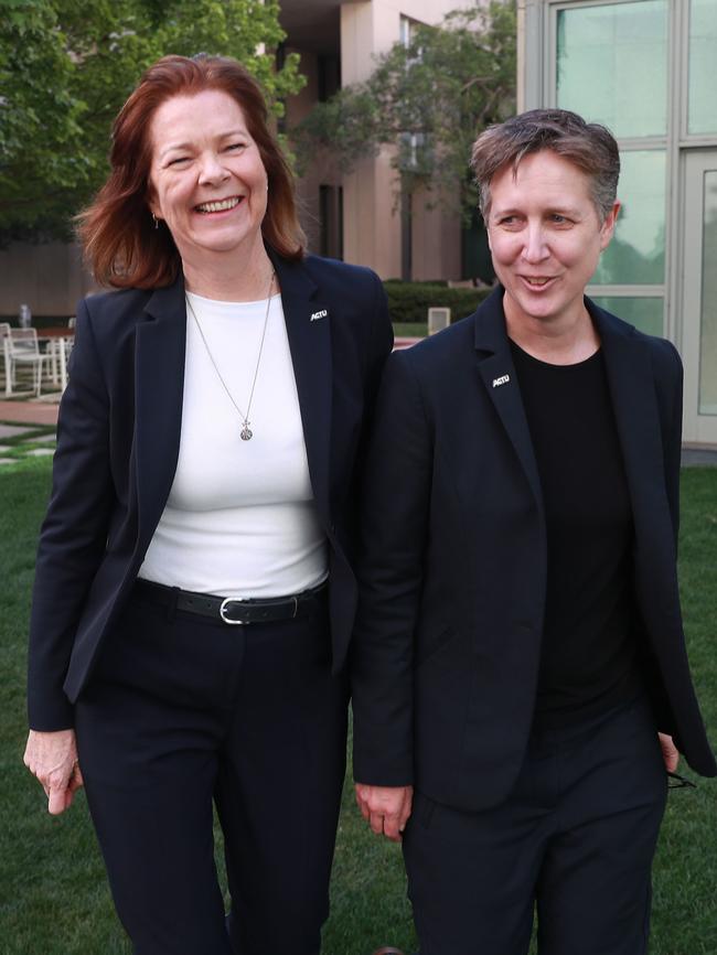 ACTU President Michele O'Neil and ACTU Secretary Sally McManus. Picture: Gary Ramage