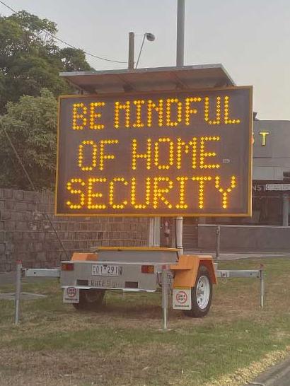 It warned residents to stay vigilant over criminal incidents. Picture: 3AW