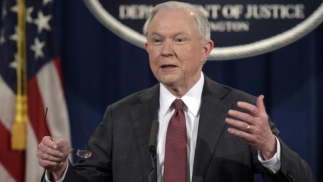 Attorney-General Jeff Sessions is feeling the President’s ire. Picture: AP