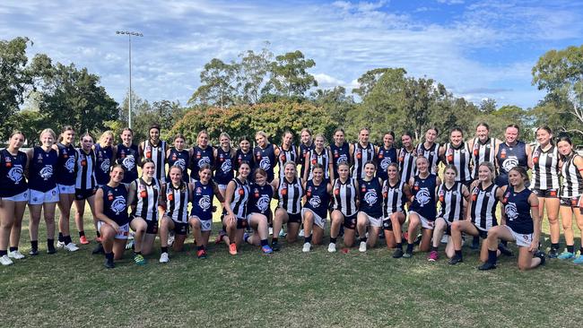 Both the Sherwood and Coorparoo girls wore red armbands in honour of fire fighters.