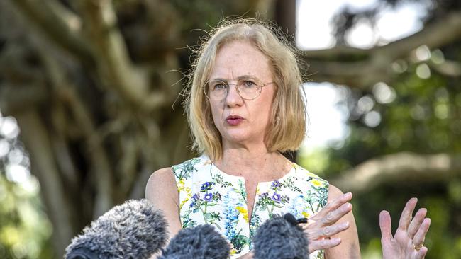 Queensland’s chief health officer Jeannette Young said another lockdown could be prevented if residents do the right thing. Picture: Richard Walker