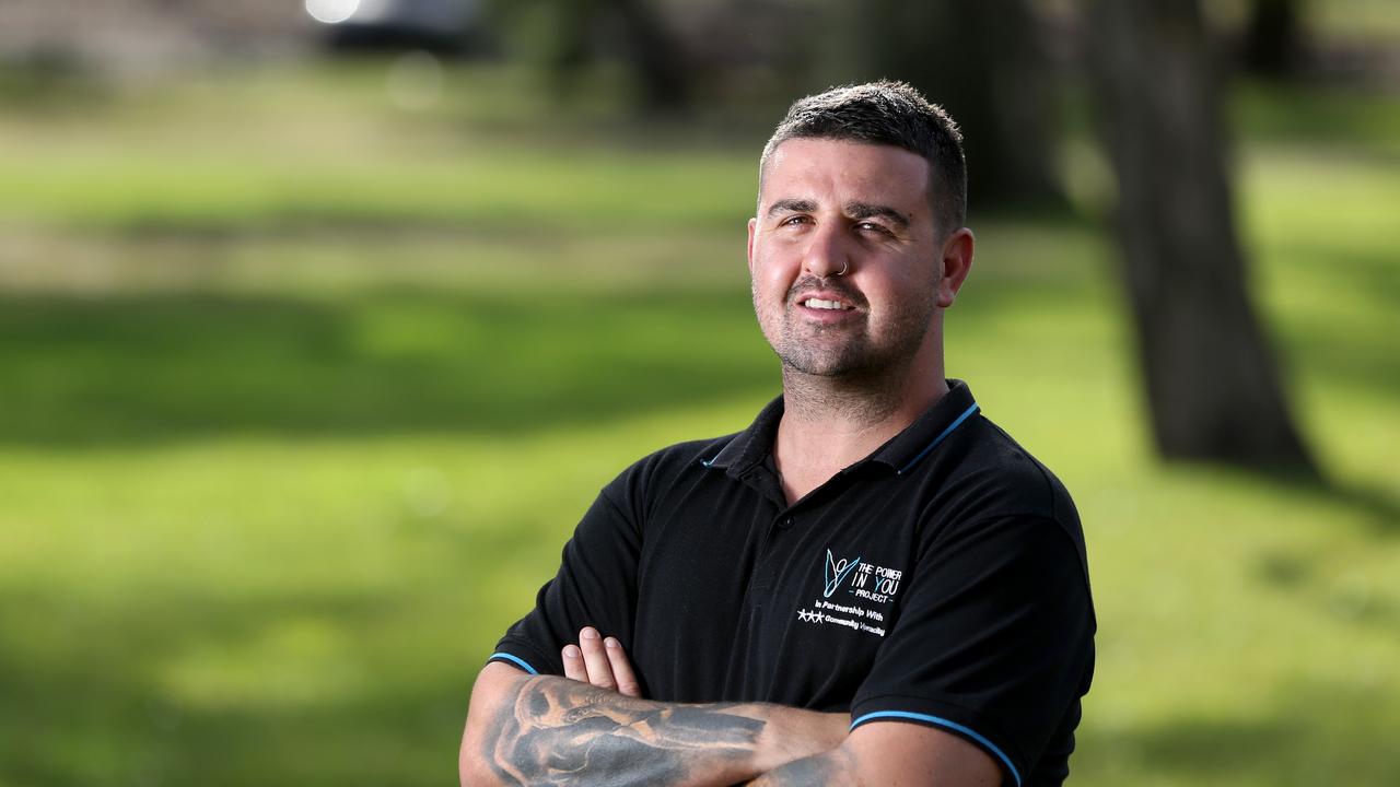 Reformed drug addict Kane Nuttall, 33, has turned his life around since his days as an ice addict and now runs a Geelong addiction support service. Picture: Mike Dugdale