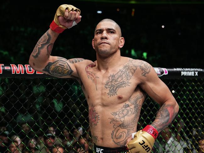 LAS VEGAS, NEVADA - JUNE 29: Alex Pereira of Brazil reacts prior to the UFC light heavyweight championship fight during the UFC 303 event at T-Mobile Arena on June 29, 2024 in Las Vegas, Nevada. (Photo by Jeff Bottari/Zuffa LLC via Getty Images)