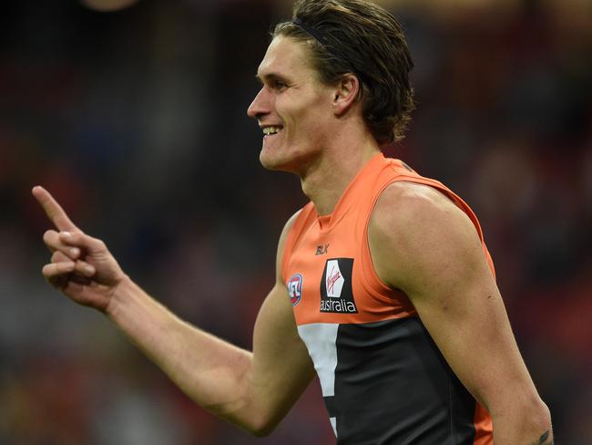 GWS Giant Rory Lobb could be the man to ease West Coast’s ruck worries in the absence of star big man Nic Naitanui. Picture: AAP Image/Dan Himbrechts