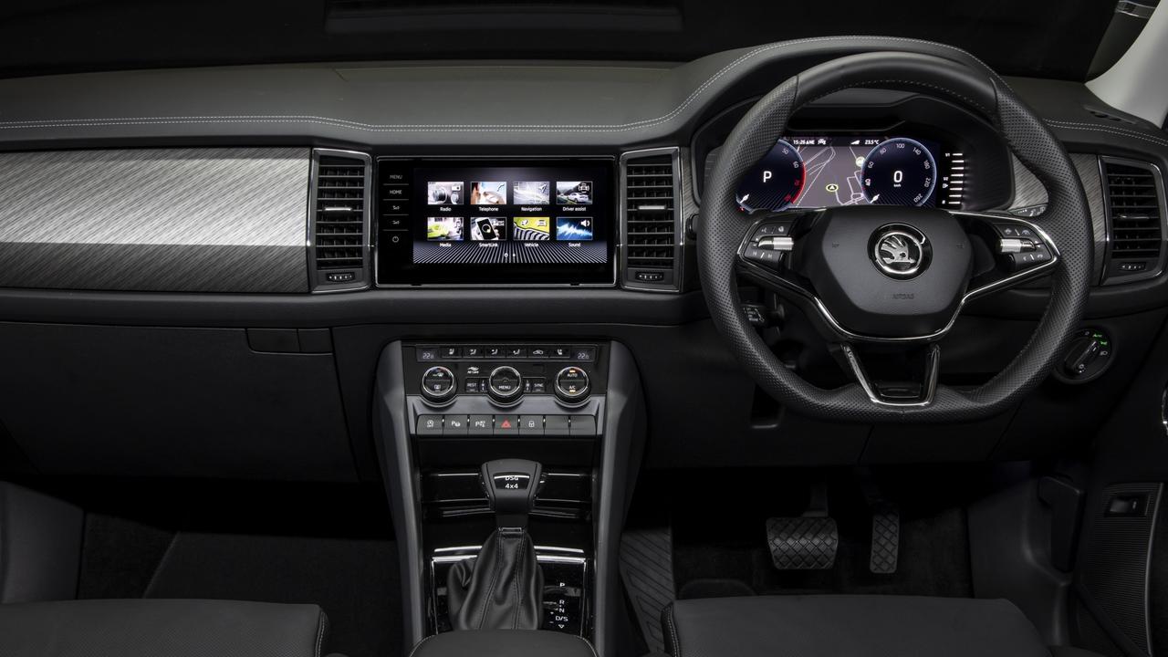 The interior presents well with plenty of tech features.