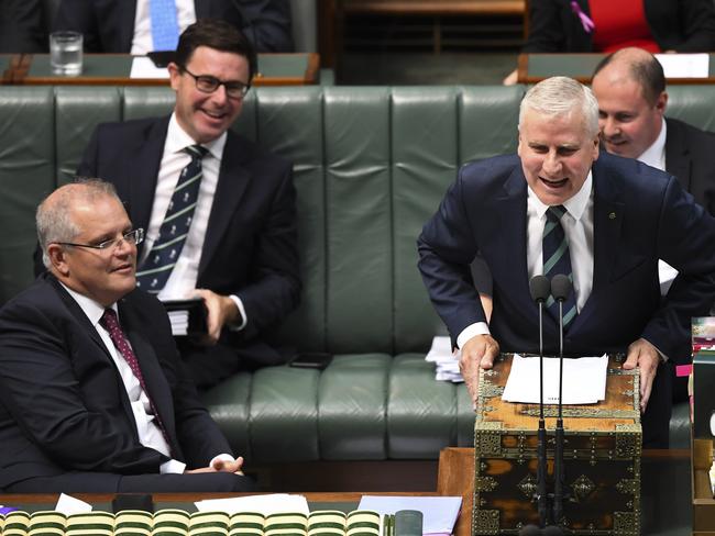 Australian Deputy Prime Minister Michael McCormack speaks during House of Representatives Question Time at Parliament House in Canberra, Thursday, February 13, 2020. (AAP Image/Lukas Coch) NO ARCHIVING